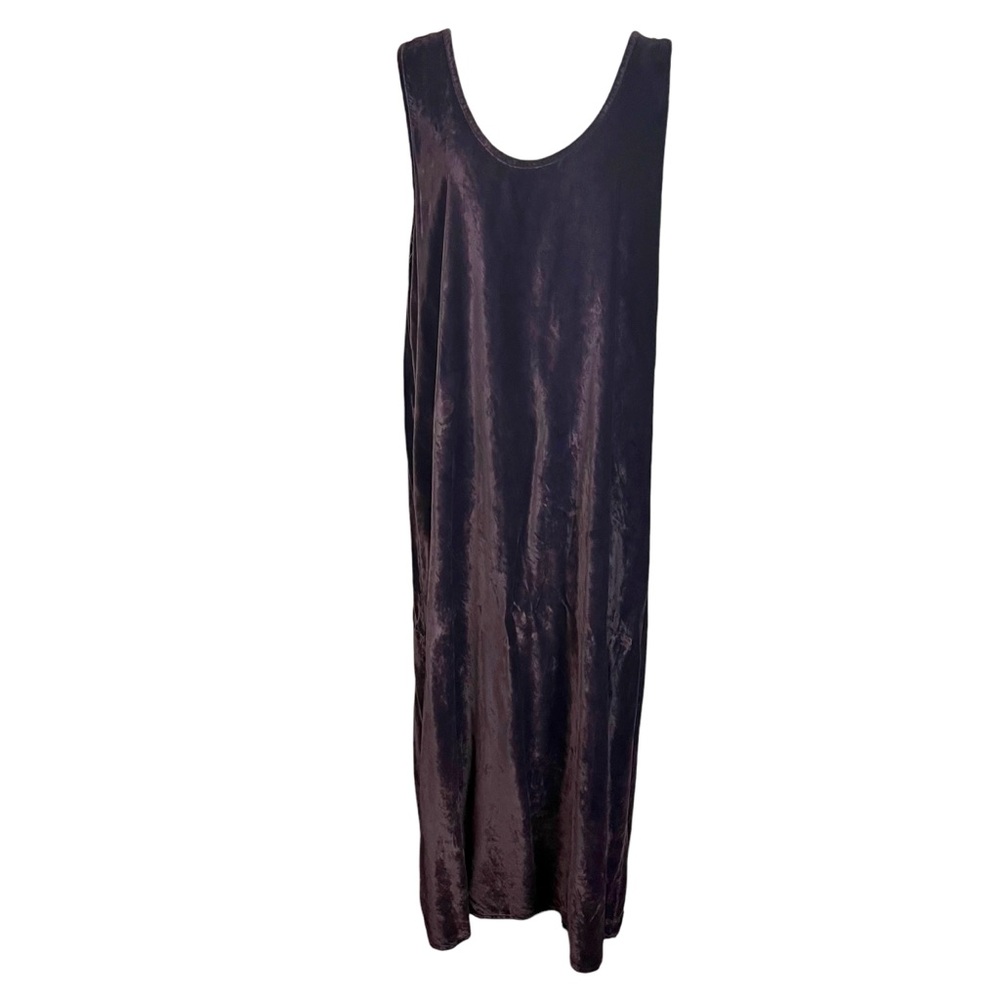CP Shades Dark Brown Sleeveless Velvet Maxi Dress